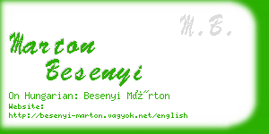 marton besenyi business card